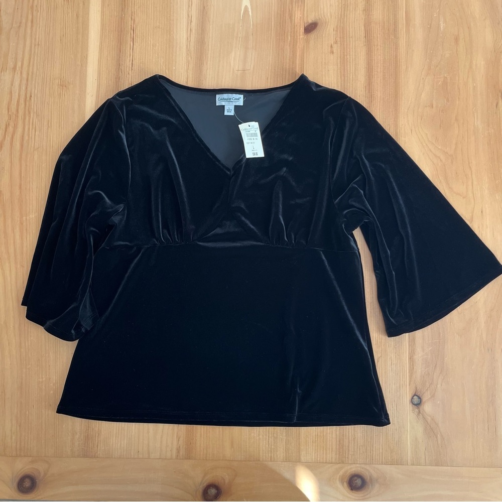 Coldwater Creek Velvet Top
